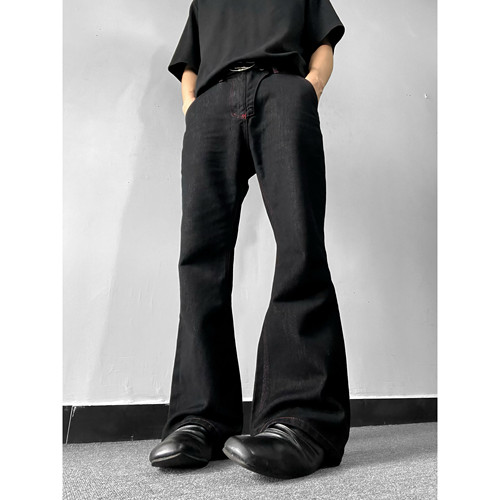 红边红线明线原牛微喇牛仔裤男女