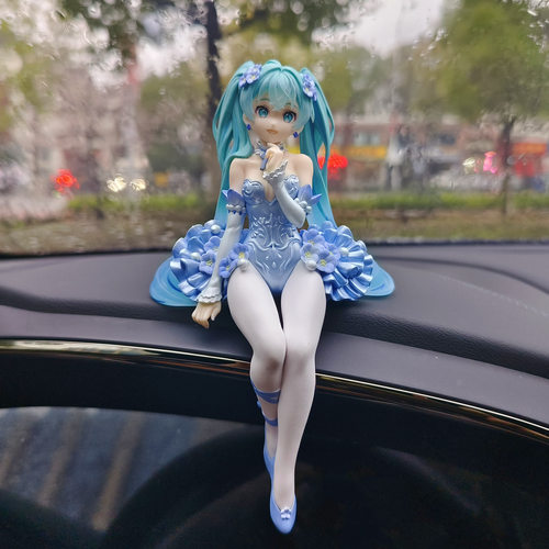 美少女初音汽车摆件车载手办
