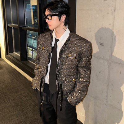 子上男装轻奢风小香风外套