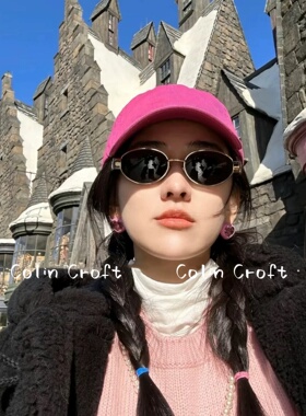 Colin Croft  Lisa同款！金色复古墨镜 猫眼太阳眼镜情侣