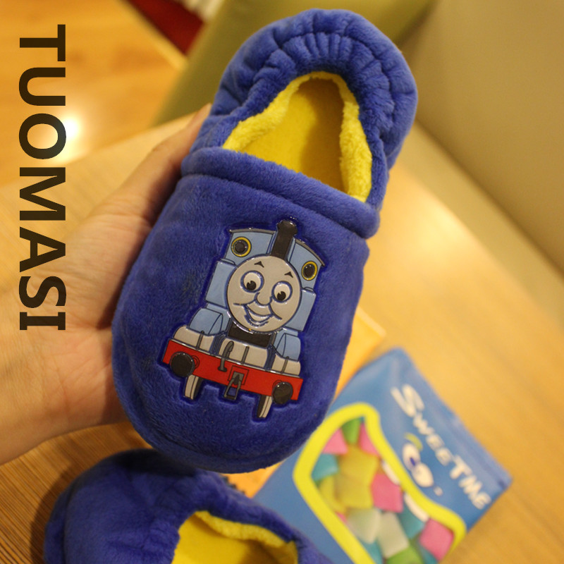 Chaussons enfants en suède pour hiver - semelle caoutchouc - Ref 1003994 Image 1