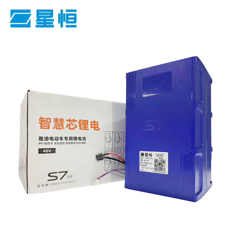 雅迪爱玛电动车锂电池48V24Ah一线通智能锂电池电芯48V