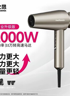 火之凤吹风机M2理发店专用发廊大功率大风速干高速负离子风无刷M3