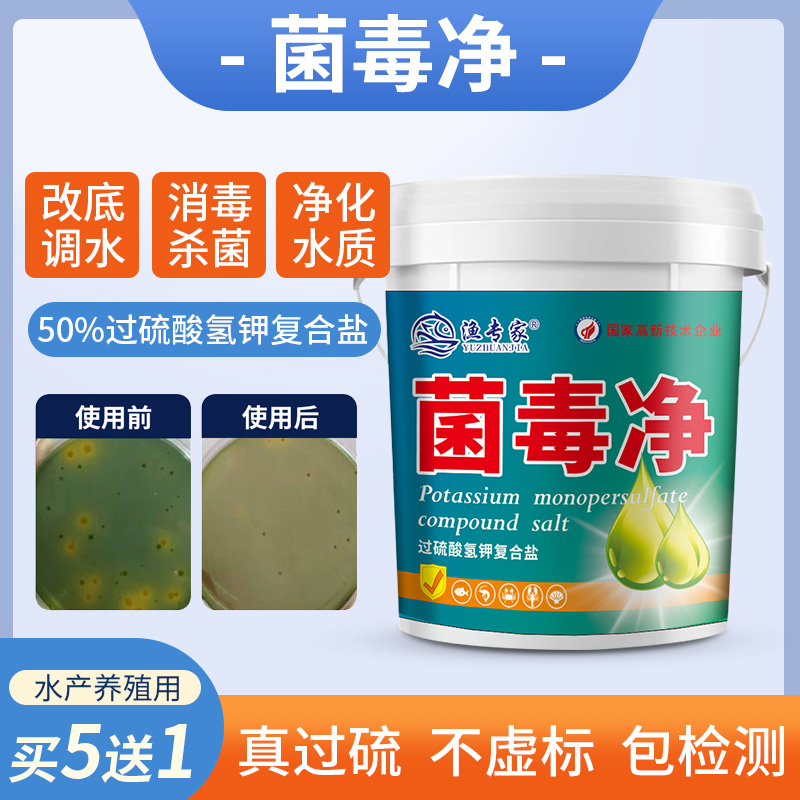 菌毒净水产养殖改底解毒过硫酸氢钾粉剂改底王鱼塘抑制弧菌虾蟹