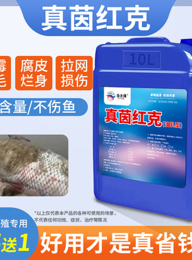 真菌红克水霉净鱼药白毛鱼消毒出血硫醚沙星鱼塘水产养殖水库渔药