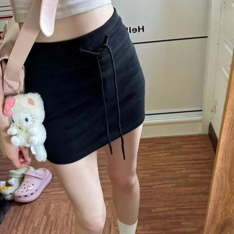 黑色半身裙女夏天季裙子