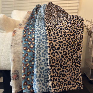 高个子加长版170cm睡裤女秋冬季珊瑚绒宽松阔腿裤直筒保暖豹纹裤