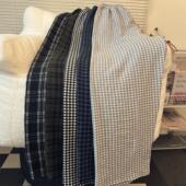 女夏季 中高腰垂遛弯裤 直筒薄款 复古格子合集睡裤 高个子加长居家裤