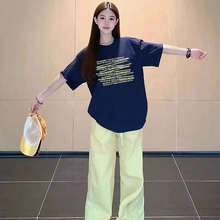 短袖美式重磅印花纯棉男女