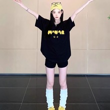 美式高街潮牌复古情侣装短袖T恤女夏季宽松小众设计感半袖上衣服