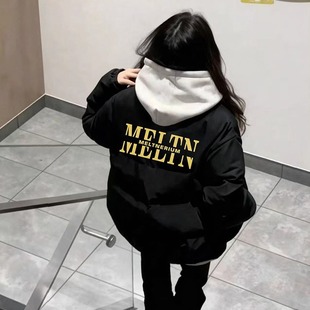 黑色棉服夹棉外套女加厚冬季2025新款棉衣小个子宽松立领短款上衣