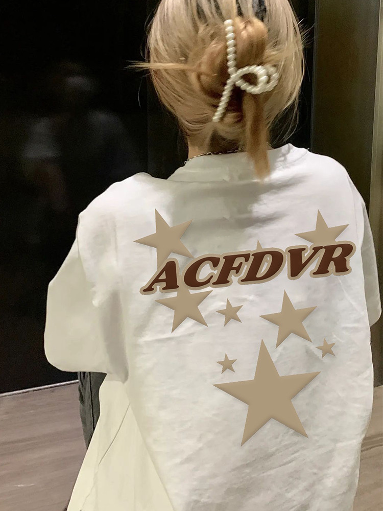 短袖韩版夏季印花纯棉男女