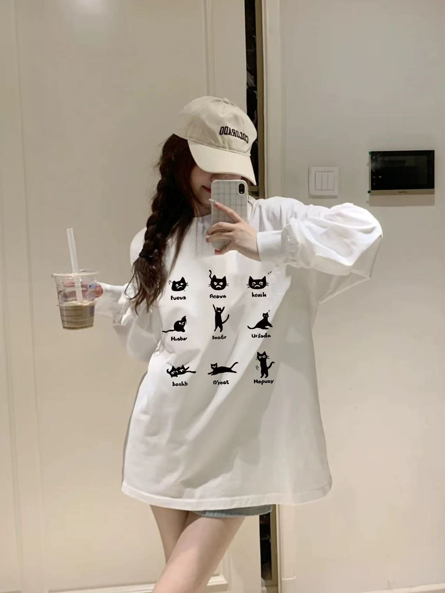 American retro Long sleeves T-Shirt Women's Early Autumn 2025 New arrival Loose Stylish Niche style Autumn Women's Tops pure cotton