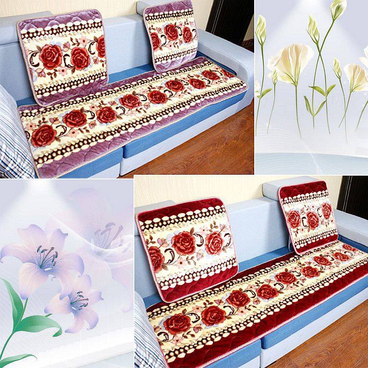 加厚防滑实木毛绒沙发垫老式木沙发座垫冬季春秋椅坐垫联邦椅坐垫