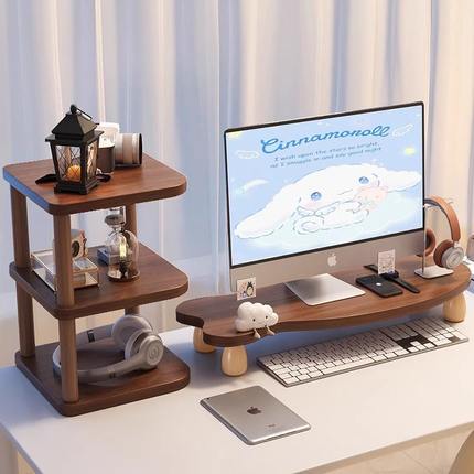 台式电脑增高架办公室桌面创意置物架显示器屏幕支架笔记本收纳架