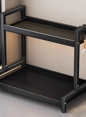 德国进口加厚碳钢厨房收纳架免打孔调料品刀架台面多功能置物架厨