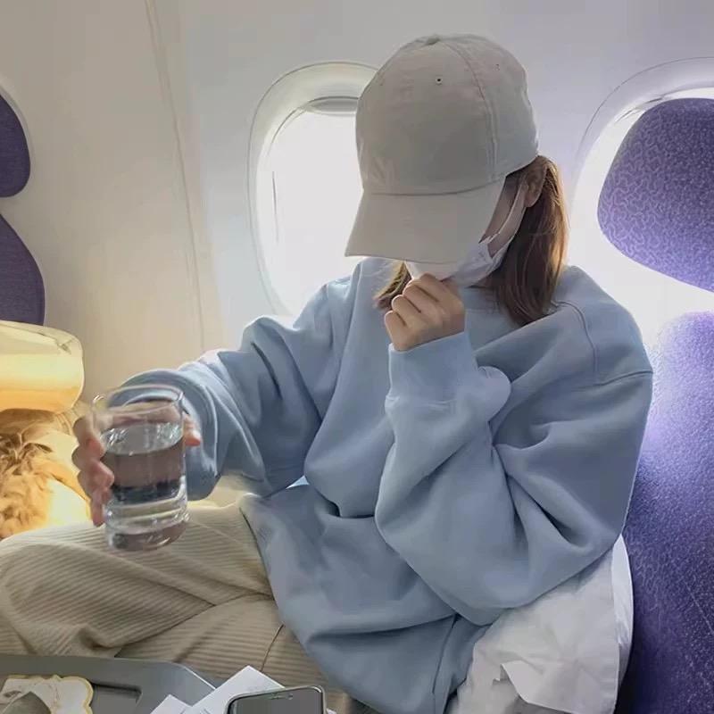 山东即墨圆领加绒卫衣女2024