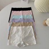 可外穿 紧身不卷边冰丝保险短裤 无痕白色打底防走光安全裤 女夏薄款