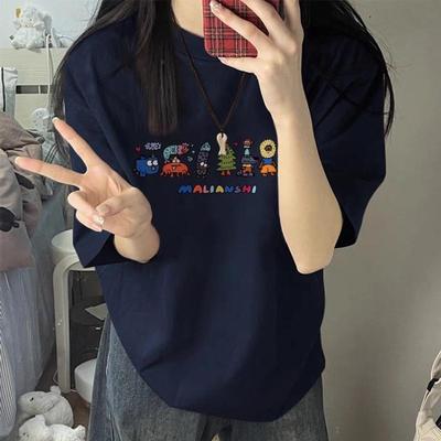 纯棉欧货美式正肩短袖t恤女
