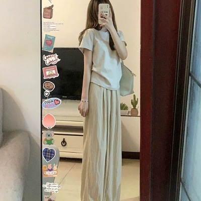 灰色短袖t恤女夏季新款韩系