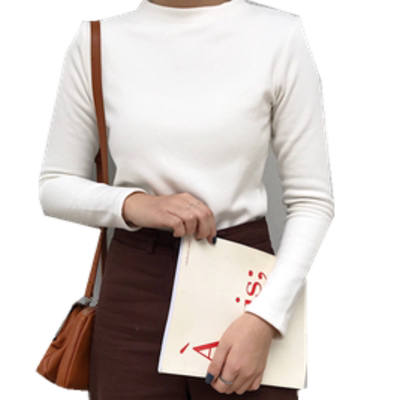 2021秋冬季加绒加厚冬mschf秋冬季新款内搭港风休闲长袖打底女衫