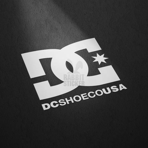 DCSHOECOUSA DC 美潮牌标志 汽车贴纸机车边箱 划痕 反光贴片花 A