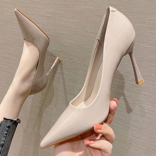 SX988-1 性感细跟高跟鞋女尖头漆皮超高跟女鞋 women shoes