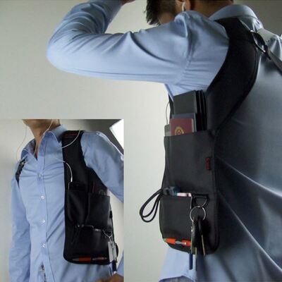 正品4代户外运动防盗腋下战术包FBI特工隐形背包男女贴身钱包挎包