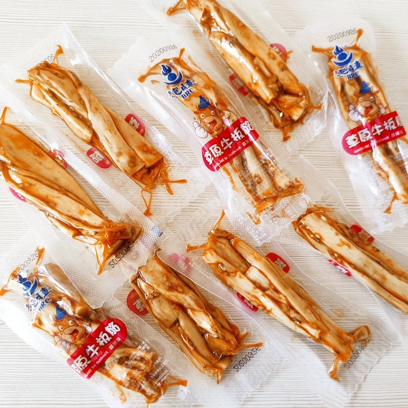 内蒙古草原特产包日查牛板筋散装称重香辣休闲办公独立小包装包邮