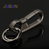 jobon中邦钥匙扣男士 腰挂双环高端钥匙圈汽车锁匙挂件送男友礼品