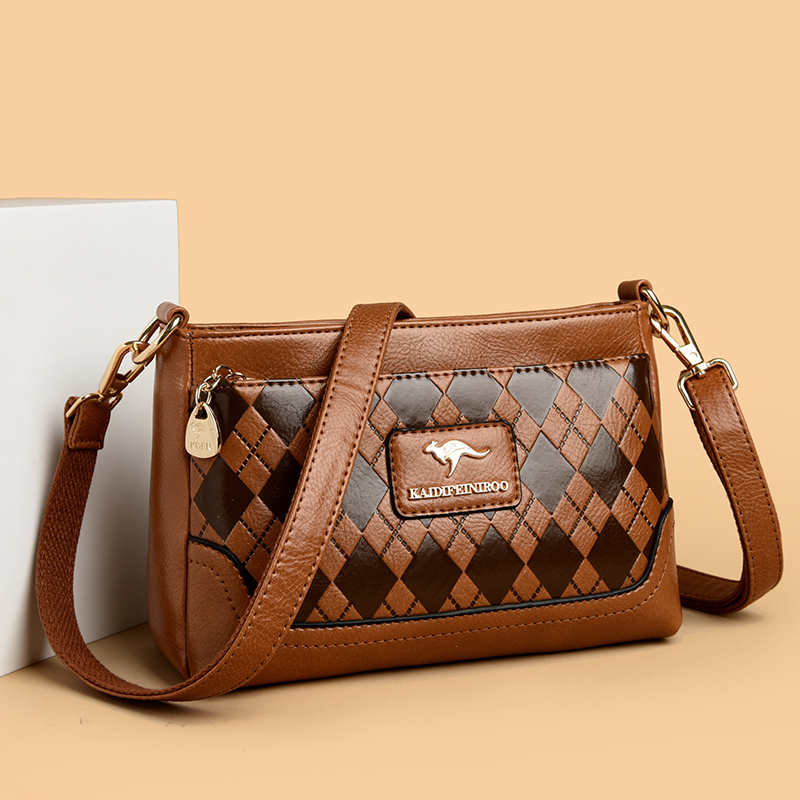 软皮女士单肩小包2025新款百搭夏季复古包中年妈妈洋气手提斜挎包