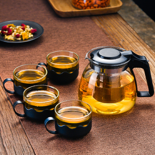 耐热玻璃一人小茶壶家用花红茶具套餐单壶水冲泡茶器茶水分离过滤