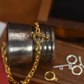 铜铸造简约基础款 DSz OT扣电镀金银保色项链扣手链收尾diy配件