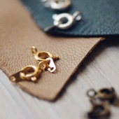 DSz 古铜厚金厚银电镀黄铜弹簧扣配连接片项链配件diy手工饰品