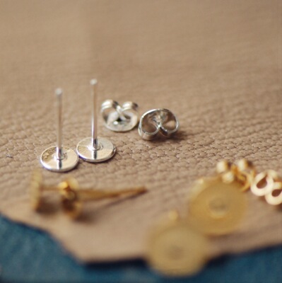 粘贴用耳钉配件纯银针保色耐磨