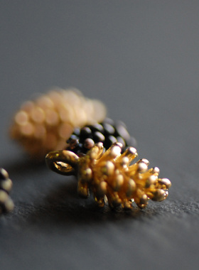 【DSz】古铜古红铜亚金真金银色 小松果挂件 diy手工饰品G4 D1