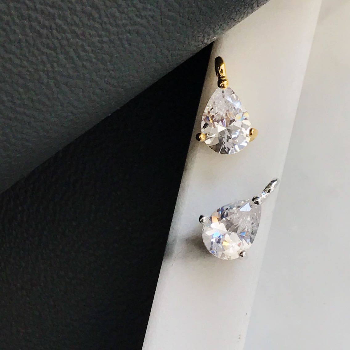 diy水滴锆石挂件小吊坠