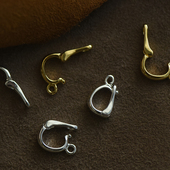DSz 保色镀金银开合扣吊坠连接挂扣搭扣万能扣配件diy手工饰品