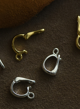 【DSz】保色镀金银开合扣吊坠连接挂扣搭扣万能扣配件diy手工饰品