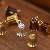 DSz 下午茶系列可露丽甜点挂件吊坠黄铜金银电镀釉彩diy手工