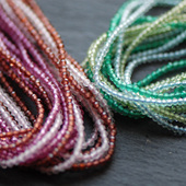 E15 进口精品算盘2mm海蓝宝托帕石榴石橄榄石粉晶 DSz 天然石