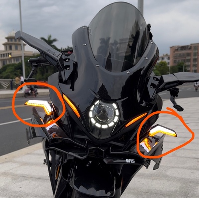 铃木GSX250R 流水转向灯改装配件定风翼风挡前脸套件