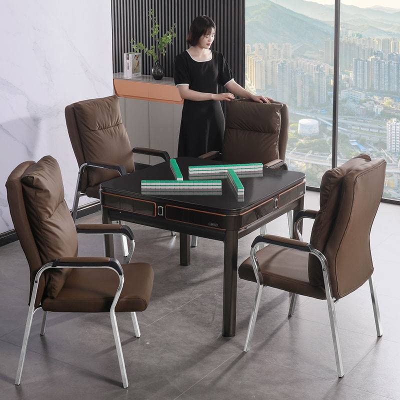棋牌室专用打麻将椅子茶楼麻将机桌馆靠背简约舒适凳子家用办公椅