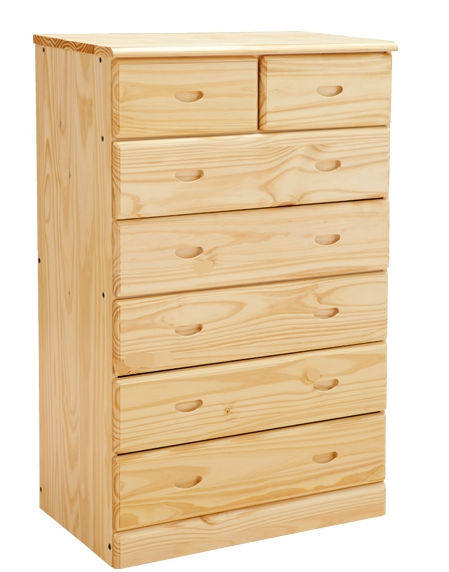 现代简约新西兰松木七斗柜卧室收纳柜七斗橱实木柜子储物柜抽屉柜