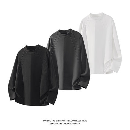 GTLA线上店铺叁佰TTBRO新品田尼克工作室大码德绒圆领T恤打底衫