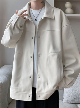 4Tra余庆伟的黑店油腻客GTLA韩版时尚博主穿搭大码翻领夹克