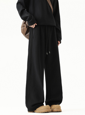 GTLA线上商店GATL韩版博主穿搭直筒休闲卫裤男宽松百搭垂感运动裤