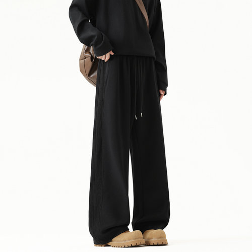 GTLA线上商店GATL韩版小鼠与猫直筒休闲卫裤男宽松百搭垂感运动裤