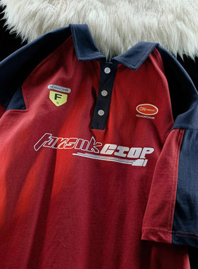 4Tra余庆伟的黑店油腻客GTLA韩版时尚博主穿搭纯棉短袖T恤