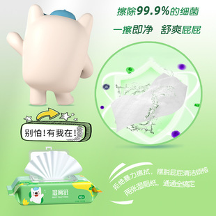包家庭实惠洁厕湿巾私处擦屁屁女性湿厕巾可冲散 雨森湿厕纸40片